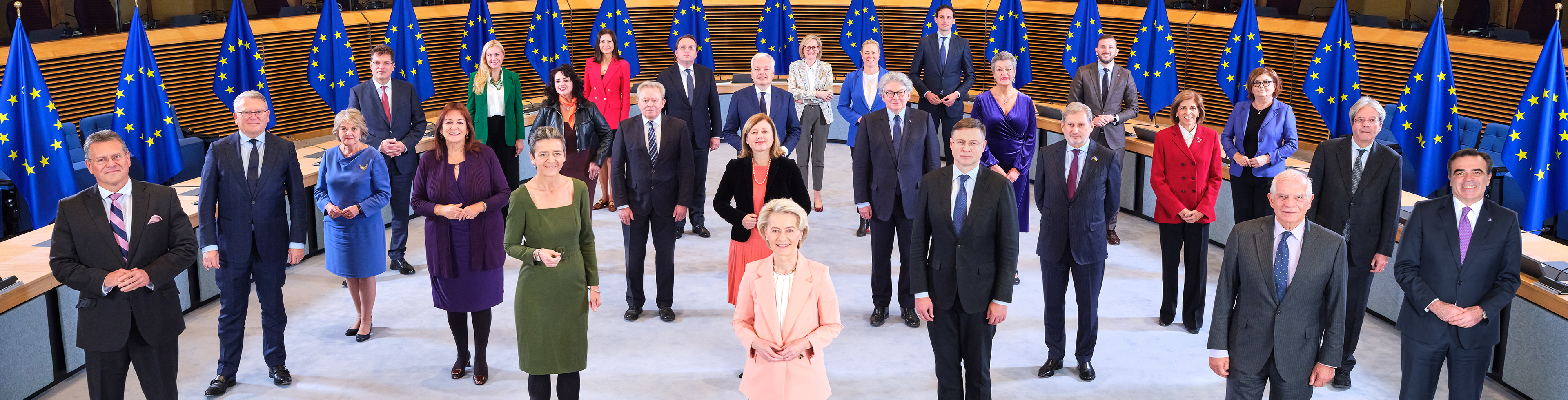 The whole VDL commission with the president in front