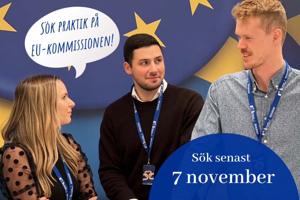 Louise, Edgar och Simon rekommenderar att du söker praktik på EU-kommissionens representation.