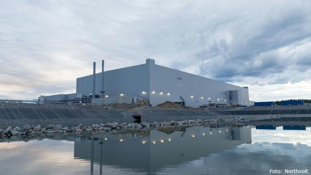 Europas första gigafabrik för cirkulär batteriproduktion, Northvolt Ett, i Skellefteå