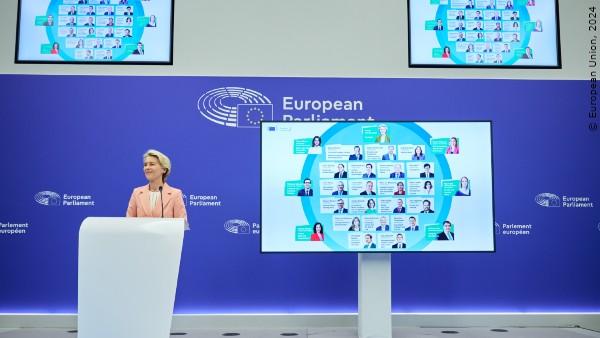 von der Leyen presenterar förslaget till ny kommission vid presskonferensen den 17 september 2024