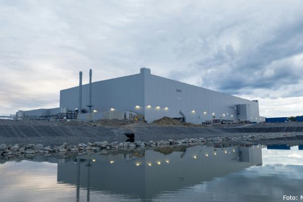 Europas första gigafabrik för cirkulär batteriproduktion, Northvolt Ett, i Skellefteå