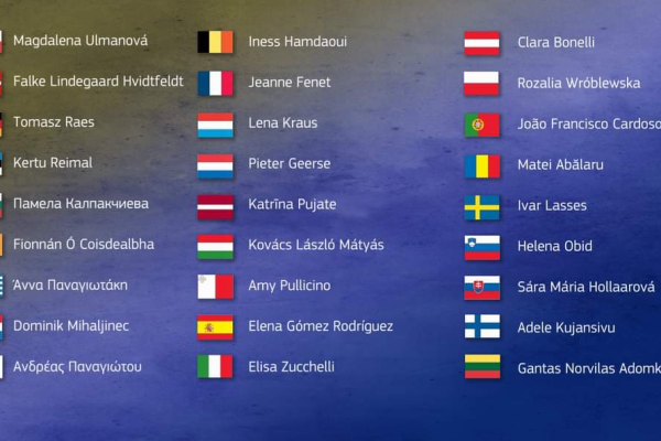 Names of all Juvenes Translatores winners 2024 next to their national flags